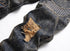 Younger Mid Waist Jeans Men's Ripped Jeans Comfy Straight Pants